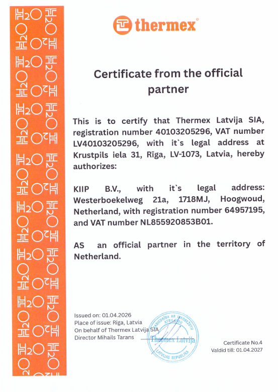 OFFICIËLE PARTNER THERMEX